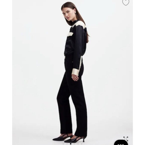 Madewell X Alexa Chung $168 High-Rise Straight Jean Outridge Wash Size 28 NT111 - Picture 3 of 15